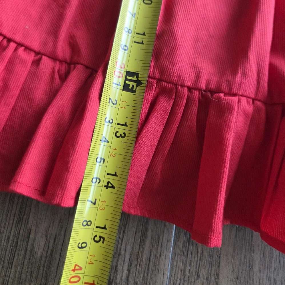 Cecil & Lou Red Dress Lace Detail Infant Size 3 Months 100% Cotton